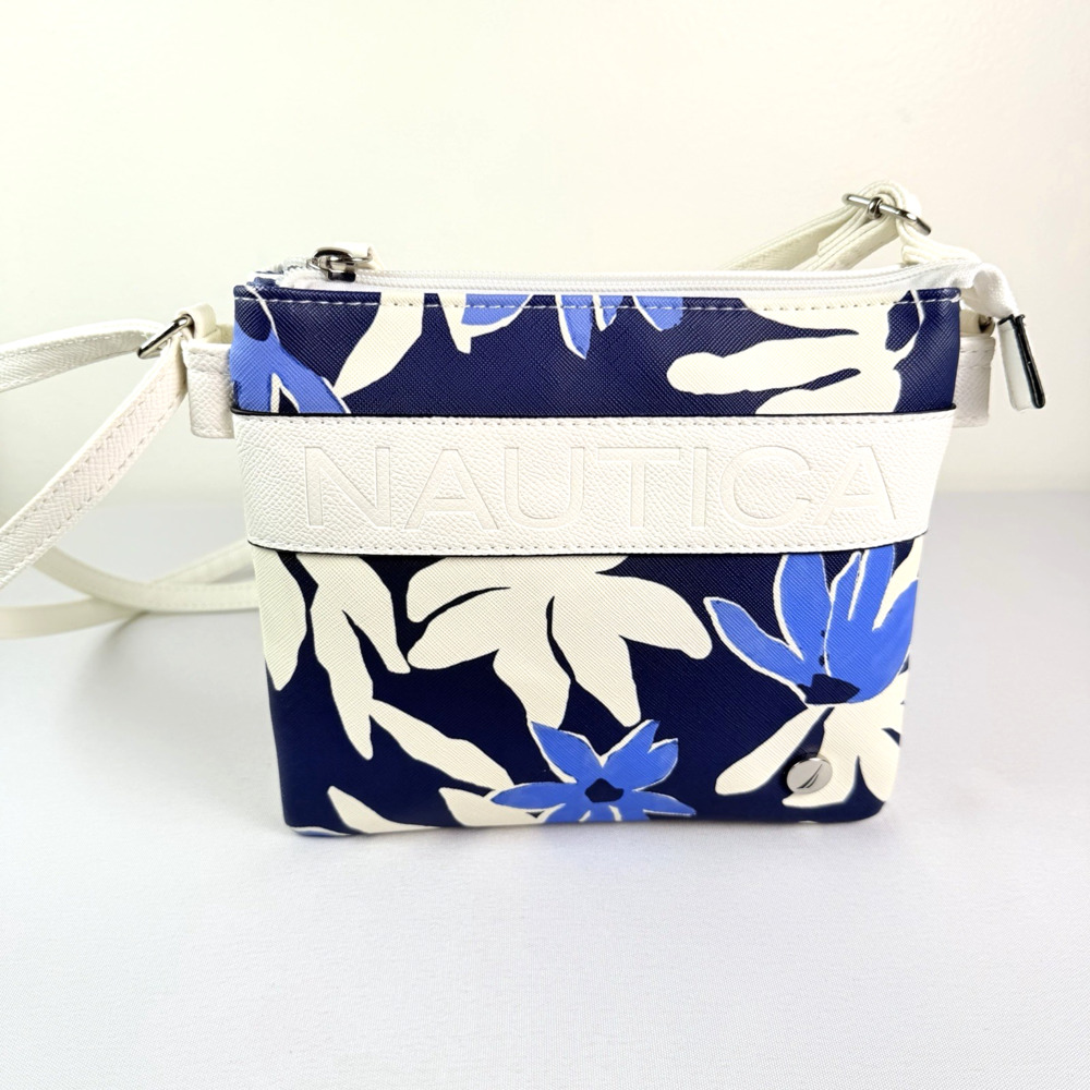 Nautica Women's Floral Printed Crossbody Shoulder Purse Bag Adjustable Strap